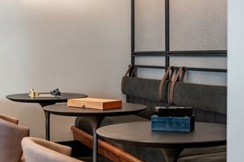 Game lounge with shuffleboard